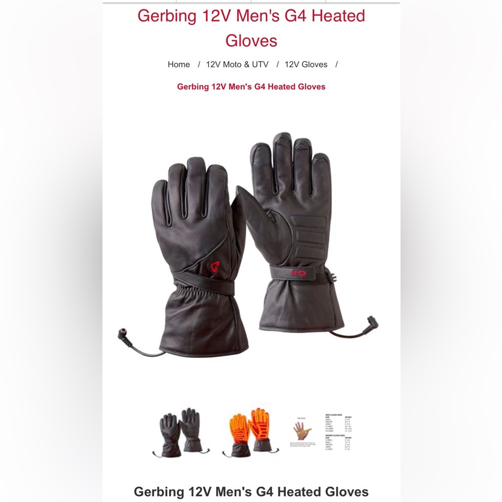 Gerbing 12V heated Gloves